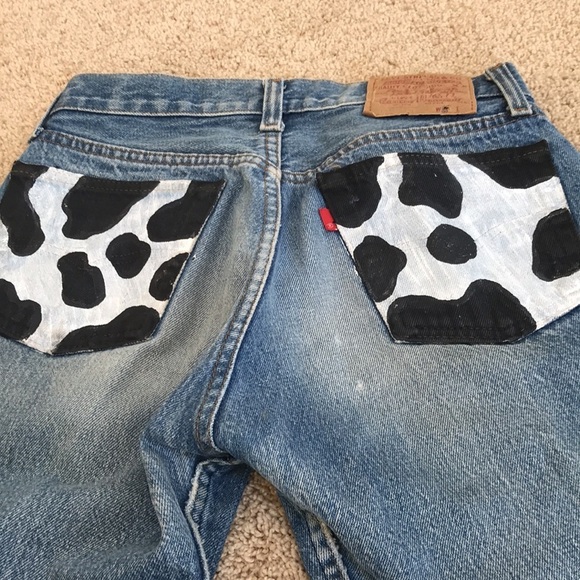 LEVI’S size 6 high waist jeans with appliqué - Picture 14 of 14